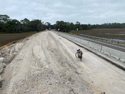 new Timucual Trail segment construction